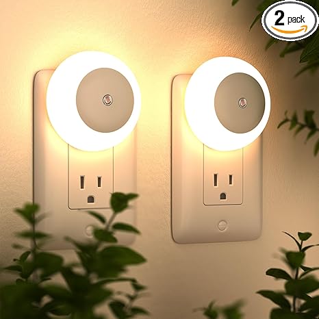 Plug-in LED Night Light Dusk to Dawn 2Pack