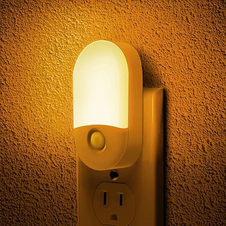 LED Night Light Plug-in Dimmable Sensor 2 Pack